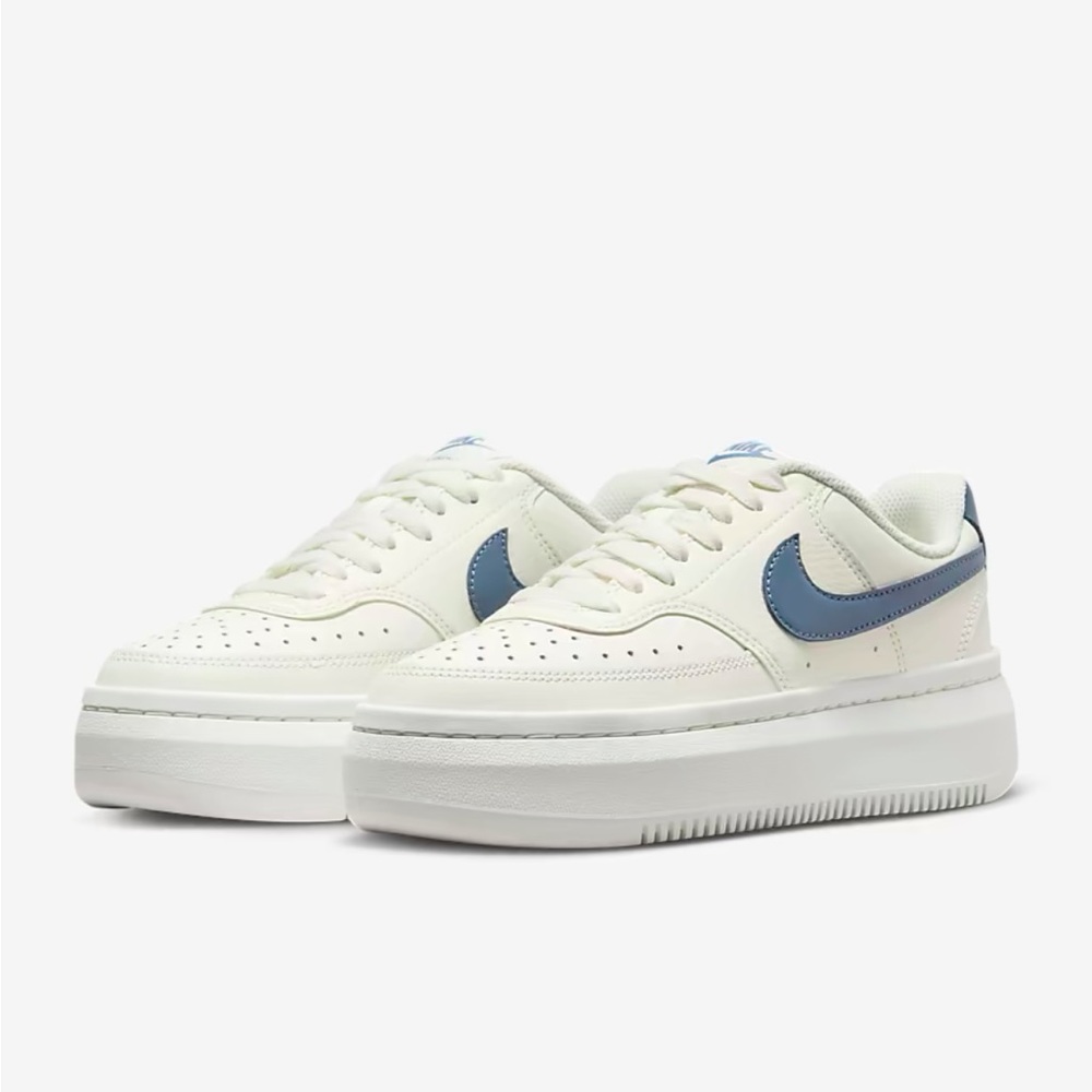 SOLD BNIB- Nike Court Vision Alta. Color- Sail/Sail/Diffused Blue. 6.5